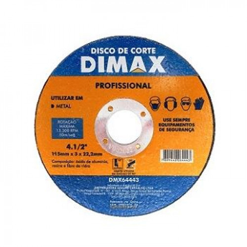 Disco de Corte para Metais 4 1/2" - Dimax 