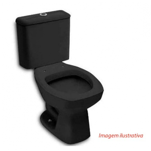 Vaso Sanitário com Caixa Thema Plus Preto - Incepa