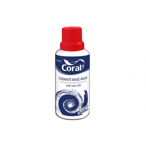 Corante Líquido Base de Água Cor Vermelho 50ml - Coral 