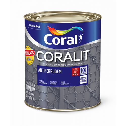 Esmalte Sintético Coralit Antiferrugem Cor Branco 900ml - Coral