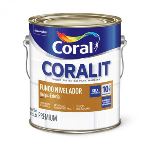 Fundo Sintético Nivelador Cor Branco 3,6L - Coral 