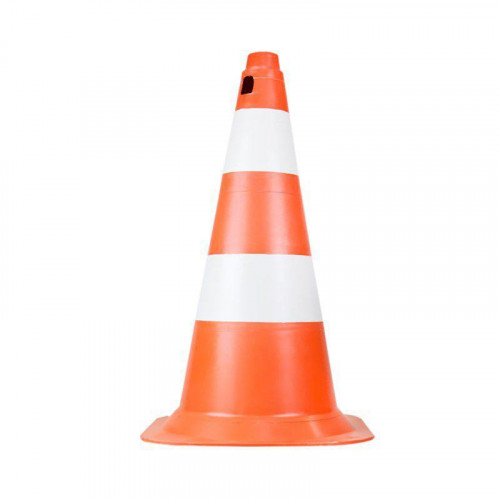 Cone para Sinalização 50cm Laranja/Branco - Plastcor 