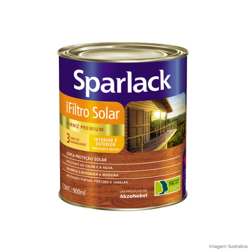 Verniz Duplo Filtro Solar Acetinado Natural 900ml - Sparlack