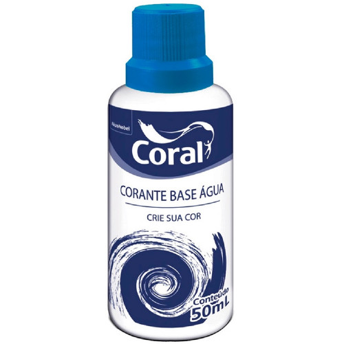 Corante Líquido Base de Água Cor Azul 50ml - Coral