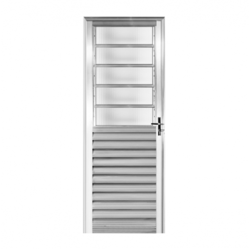 Porta de Abrir de Alumínio Basculante 210 x 80cm Lado Esquerdo - Aluvid