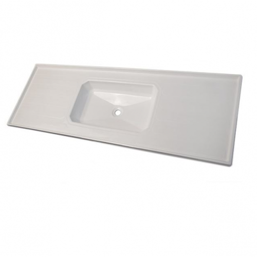 Pia Granito Sintético Branco 140x50cm - Bella Pia