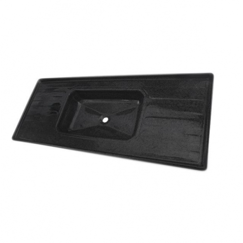 Pia Granito Sintético Preto Romano 150x50cm - Bella Pia