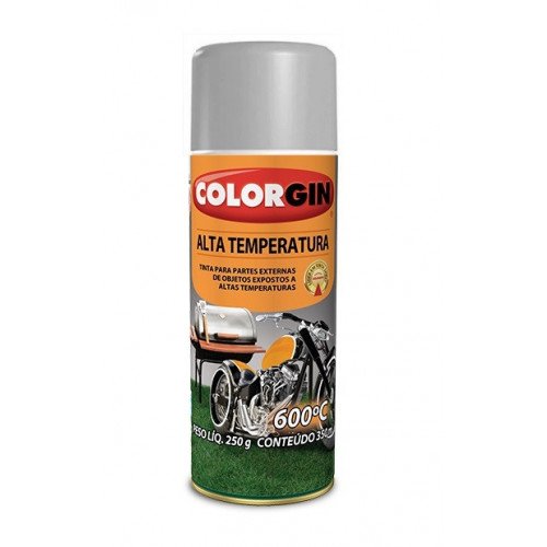Tinta Spray Alta Temperatura Alumínio 350ml 5723 - Colorgin