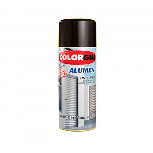 Tinta Spray Alumen Preto Fosco 350ml 773 - Colorgin 