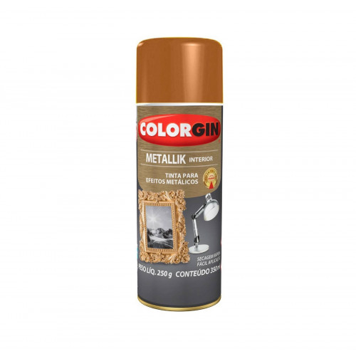 Tinta Spray Metallik Cobre 350ml 54 - Colorgin