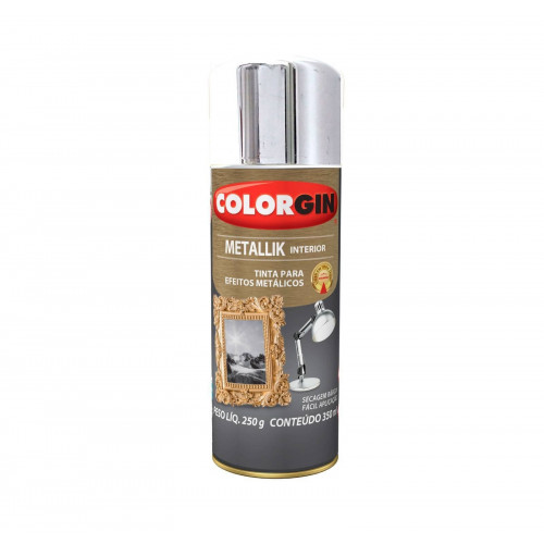  Tinta Spray Metallik Cromado 350ml 51 - Colorgin