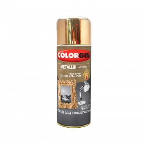  Tinta Spray Metallik Dourado 350ml 57 - Colorgin