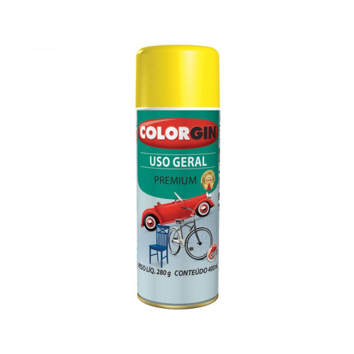 Tinta Spray Uso Geral Amarelo 400ml 55081 - Colorgin