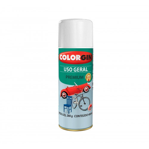 Tinta Spray Uso Geral Branco Acabamento 400ml 55011 - Colorgin