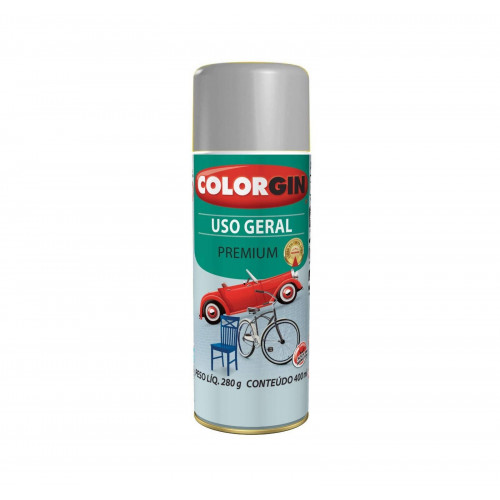 Tinta Spray Uso Geral Cinza Placa 400ml 55041 - Colorgin