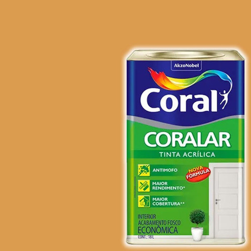 Tinta Coralar Econômica Acrílica Fosco Mangaba 18L - Coral