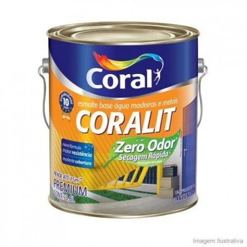 Tinta Esmalte Zero Brilhante Coralit Vermelho 3,6L - Coral
