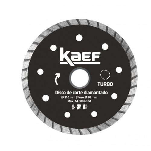 Disco Cortag Diamantado Turbo 110mm - Kaef