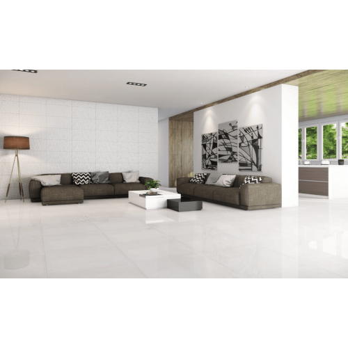 Porcelanato Esmaltado Brilhoso Retificado Branco Imperador 62,5X62,5cm Tipo A - Elizabeth