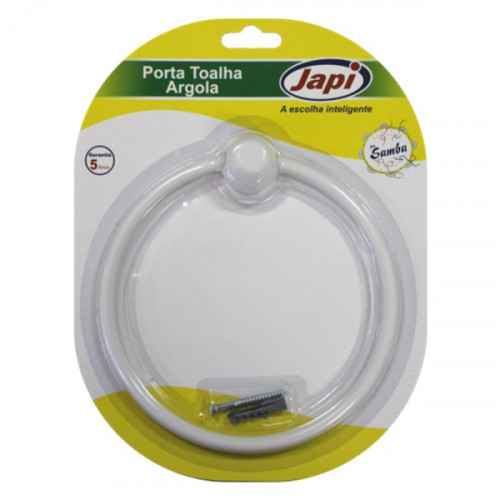 Porta Toalha Argola Samba Branco JASB - Japi