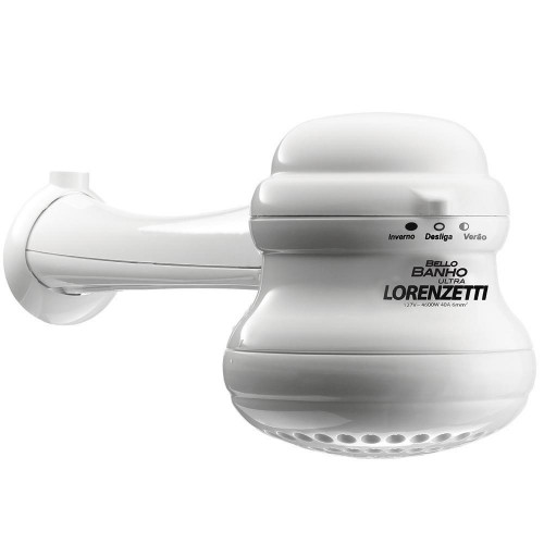 Ducha Bello Banho Ultra Maxx Branco com Cano 4600W 110V - Lorenzetti