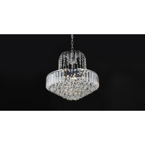 Pendente Cristal e Base Inox G9 8L 3000K LV-7808 - Neotron
