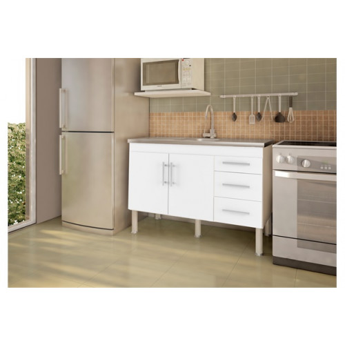 Balcão de Cozinha Flex 1,14cm Branco - Mgm 