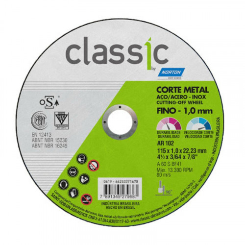  Disco Corte Classic Ar102 115x1,0x22,23 - Norton