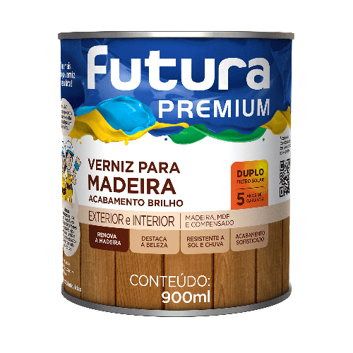 Verniz Protetor de Madeira Mogno Dfs 0,9l - Futura