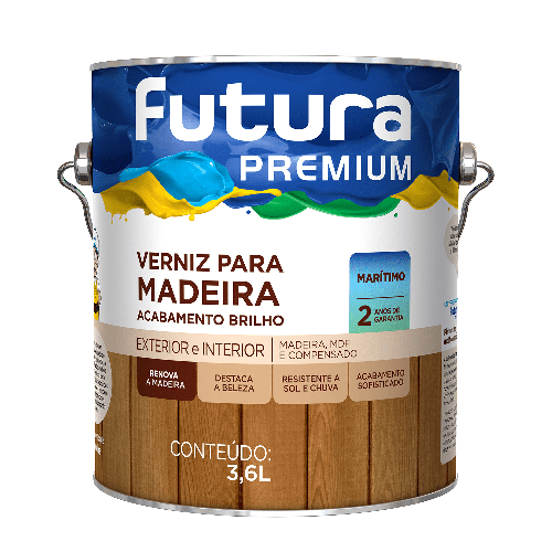  Verniz Protetor de Madeira Brilhante Maritimo  3,6l - Futura 