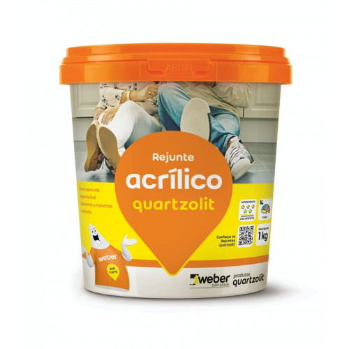 Rejunte Acrílico Cor Palha 1kg - Quartzolit