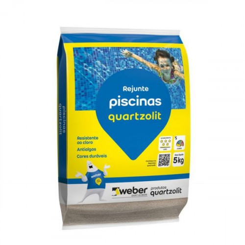  Rejunte P/Piscina Azul Celeste C/5kg - Quartzolit