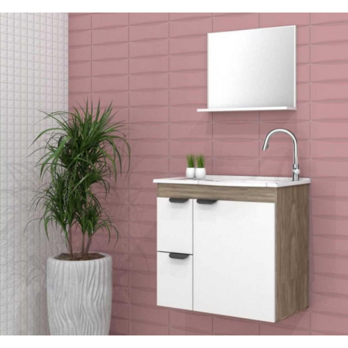 Toucador Madeira Margarida 60 Branco com Tamarindo - Cozimax