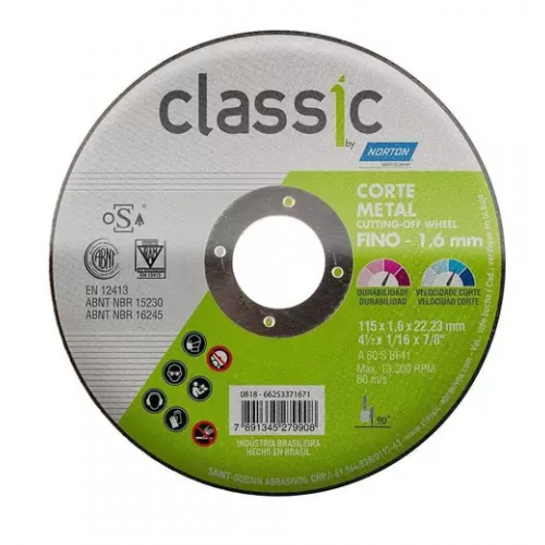  Disco Corte Classic Ar101 115x1,0x22,23 - Norton