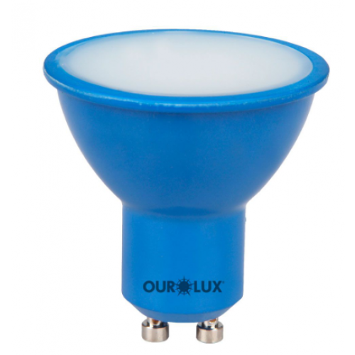 Lâmpada Dicdroica Led 4w Gu10 Azul 05471 - Ourolux