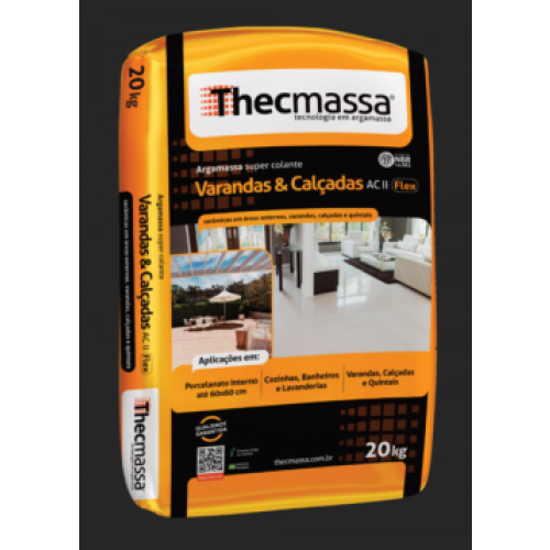  Argamassa  AC II Varandas e Calçadas 20KG - Thecmassa 