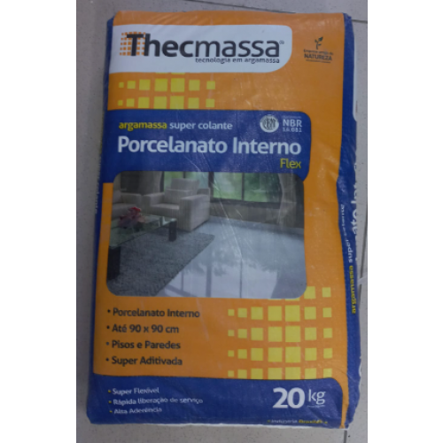  Argamassa Porcelanato Interno Flex 20KG - Thecmassa