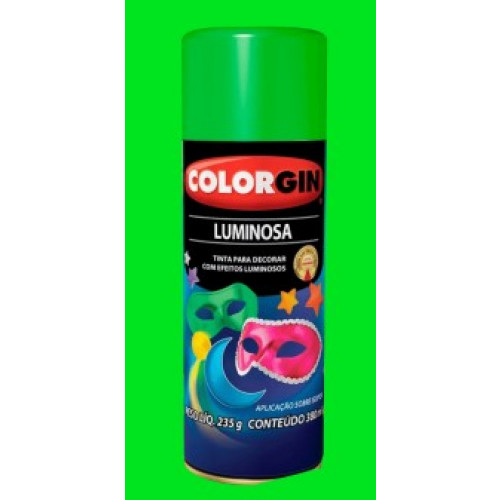 Tinta Spray Luminosa Verde 380ml 760 - Colorgin