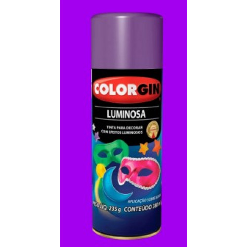 Tinta Spray Luminosa Violeta 380ml 761 - Colorgin