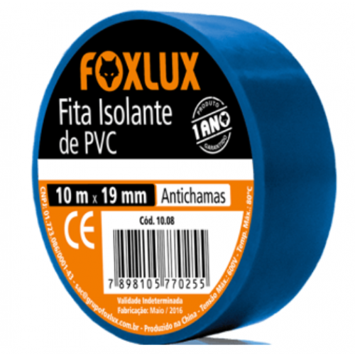 Fita Isolante Azul 19mmx10m - Foxlux 