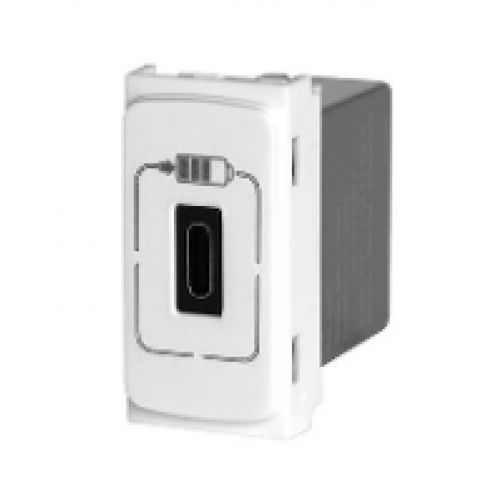 Módulo Tomada Carregador USB Zeffia 1500MA 1M Branco - Pial