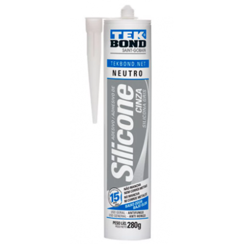  Adesivo De Silicone Cinza 280g - Tekbond