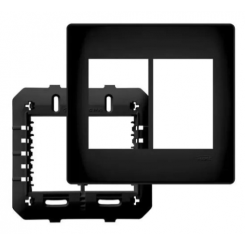 Placa 4X4 06 Módulos C /Suporte Preto 4080 - Fame