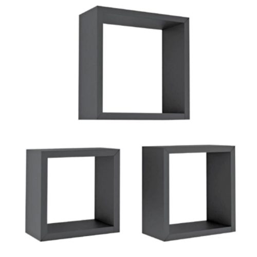 Prati-k Nicho Kit 3 Pçs Preto - Decorare