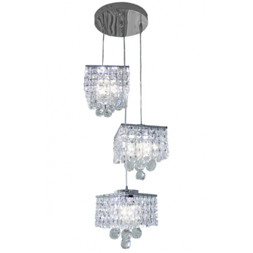 Lustre Teto Cristal K5 Cr 18W 3000K NE-1201 - Neotron