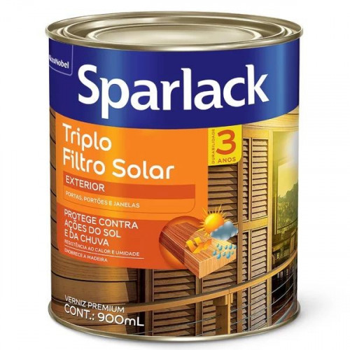 Verniz Triplo Filtro Solar Brilhante Mogno 0,900ml - Sparlack