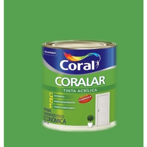 Tinta Coralar Econômica Acrílica Fosco Verde Timbalada 3,6L - Coral