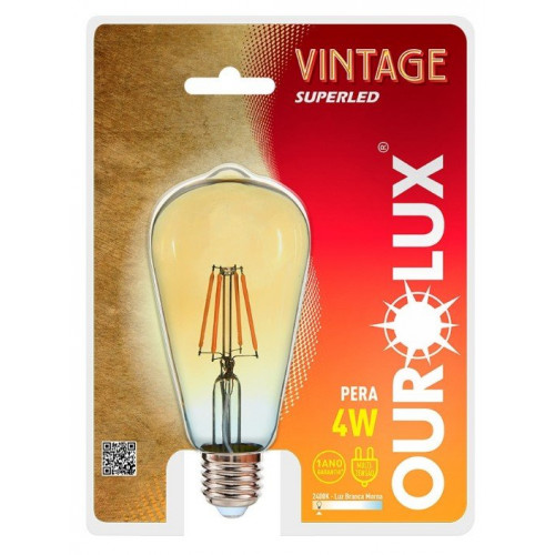 Vintage Led Pera 05335 4w 2400k - Ourolux 