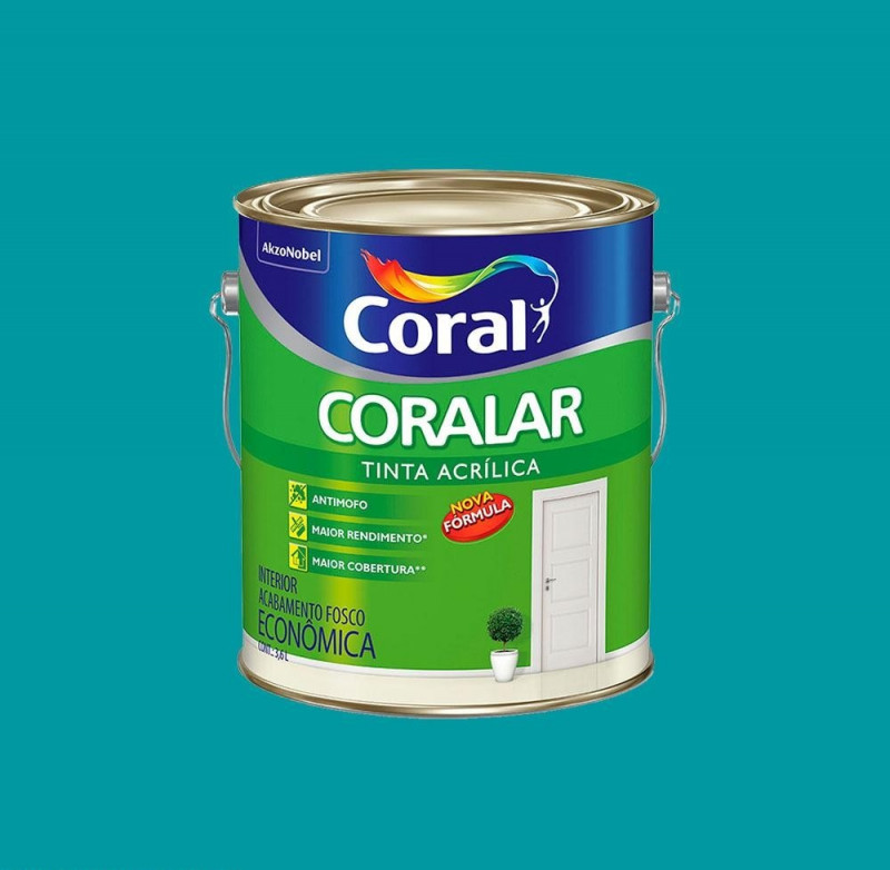 Tinta Coralar Econômica Acrílica Fosco Pavão 3,6L - Coral