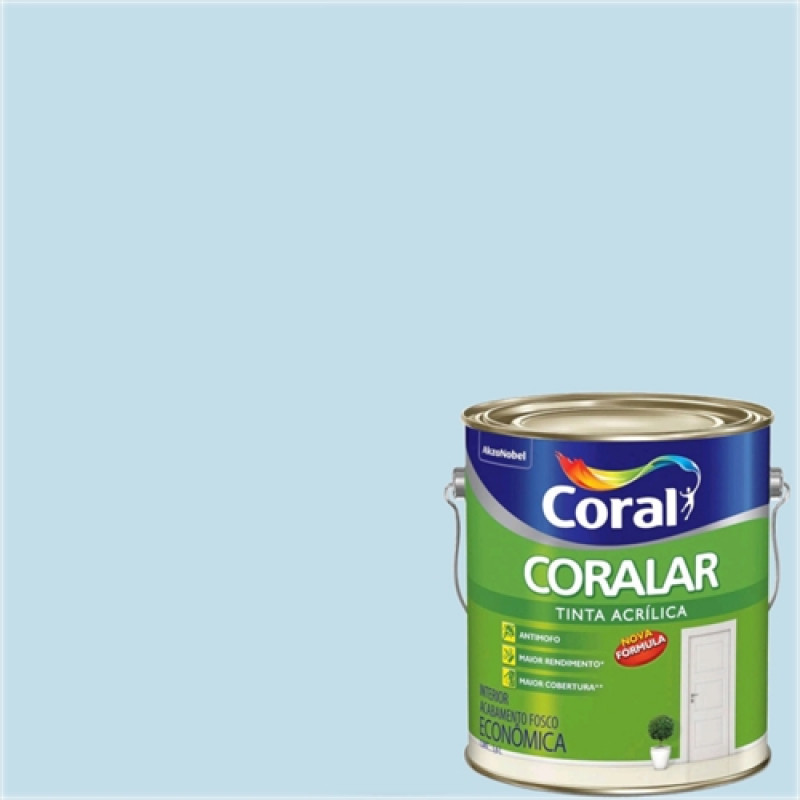 Tinta Coralar Econômica Acrílica Fosco Azul Praia 3,6L - Coral